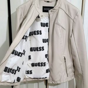 Guess XL Real Leather Jacket